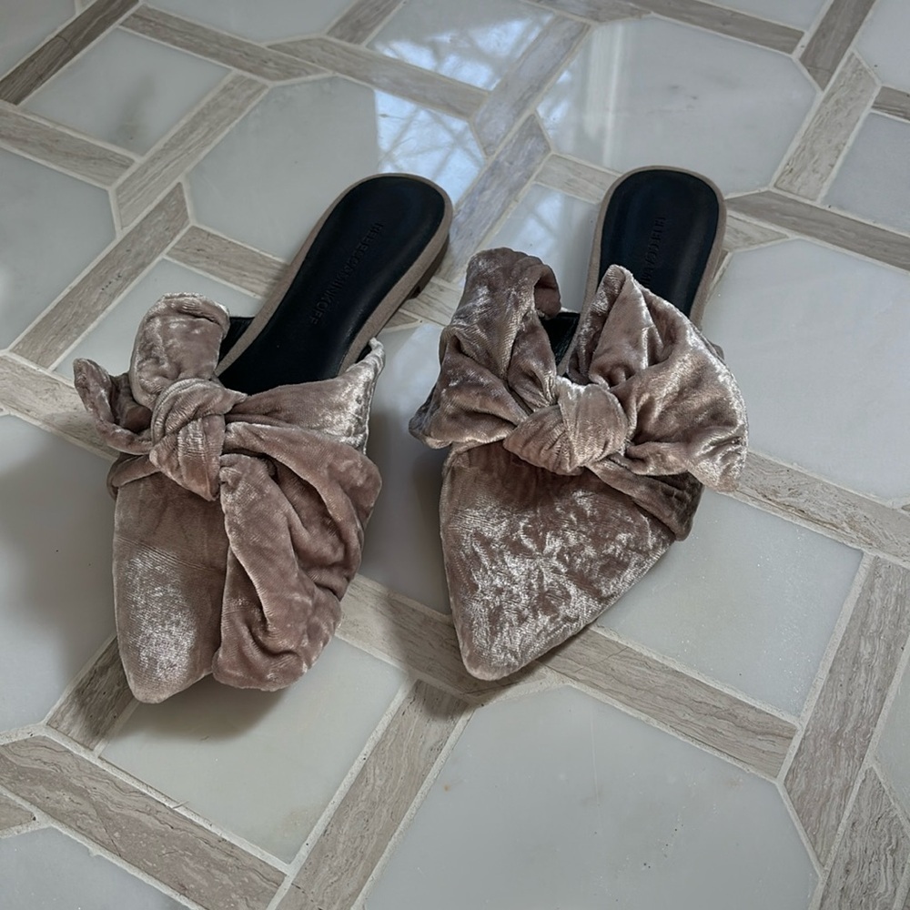Rebecca Minkoff velvet mules